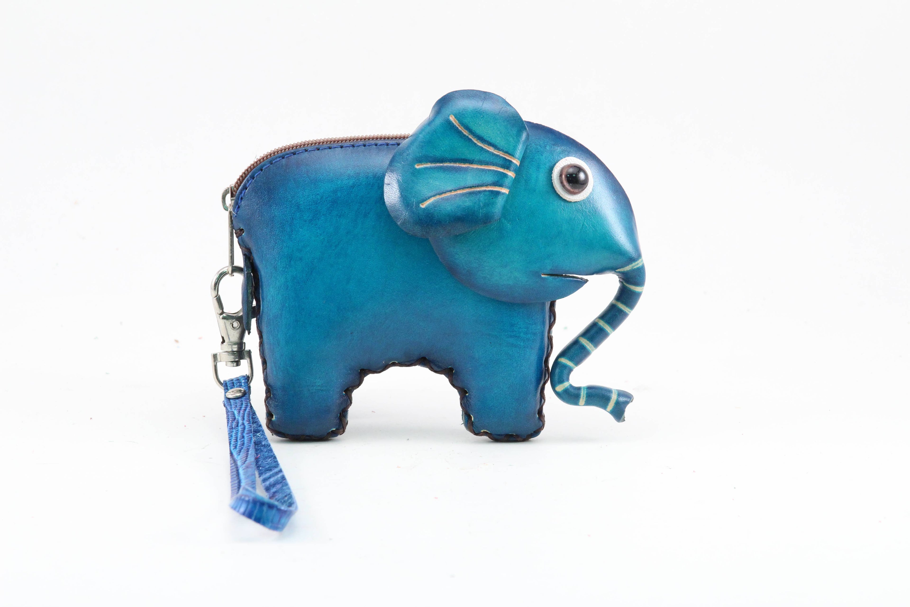Sunflower Handmade leather inc - E114 Elephant Wristlet Handmade leather coin purse wallet