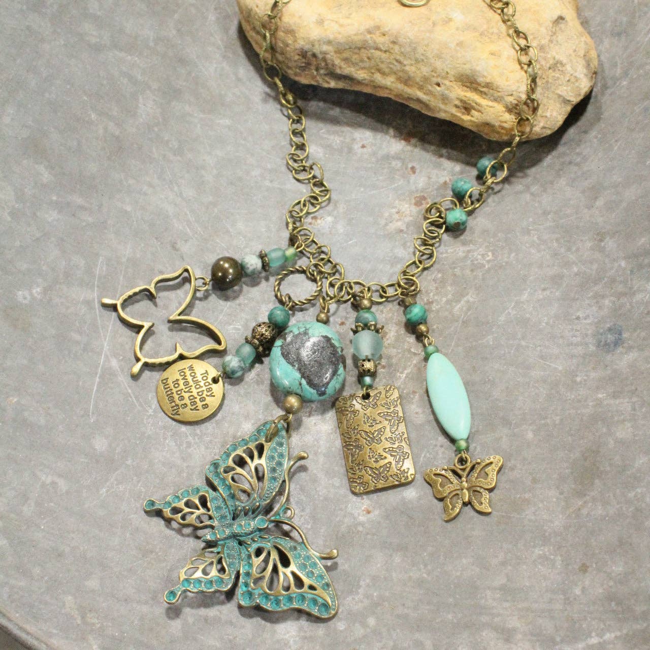The Primitive Peddler, Inc. - Best Of Butterflies Charmer Necklace