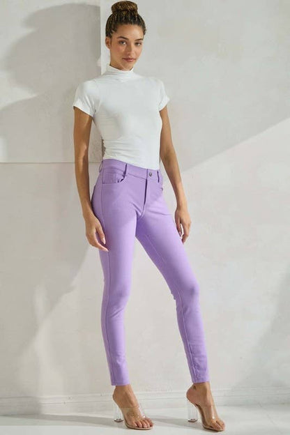 Yelete - Cotton-Blend 5-Pocket Skinny Jeggings