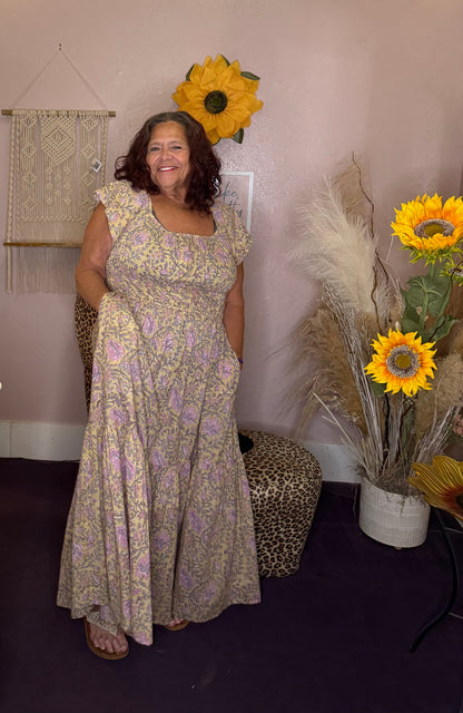 Cotton Block Printed Maxi (Willa)