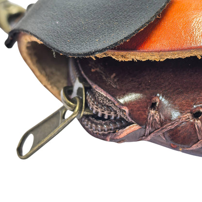 Sunflower Handmade leather inc - Dog With Bone Handmade Leather Wristlet leather coin purse wallet
