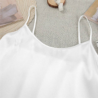  2-Piece Spaghetti Strap Mini Dress &amp; Feather Sleeve PJ Set