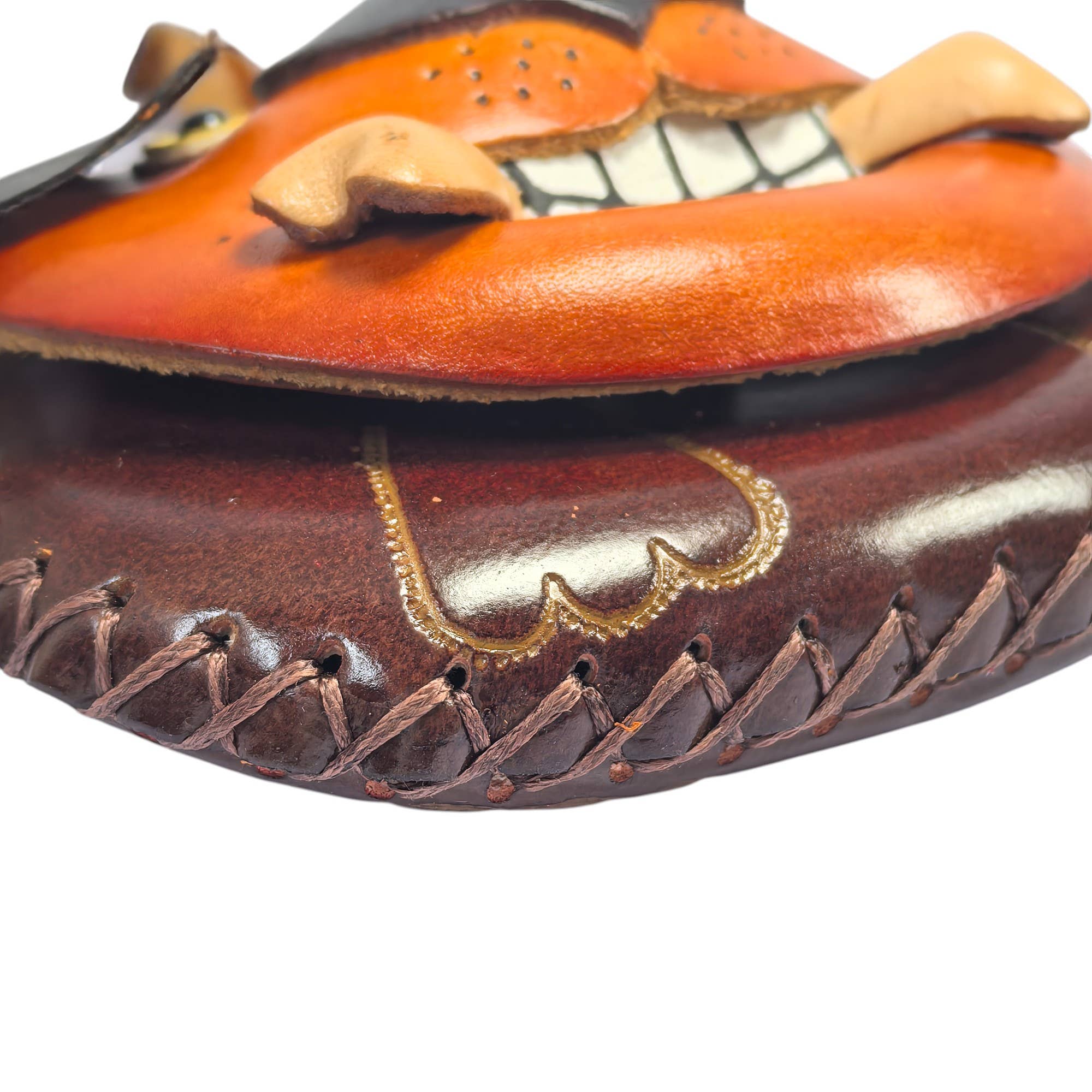 Sunflower Handmade leather inc - Dog With Bone Handmade Leather Wristlet leather coin purse wallet