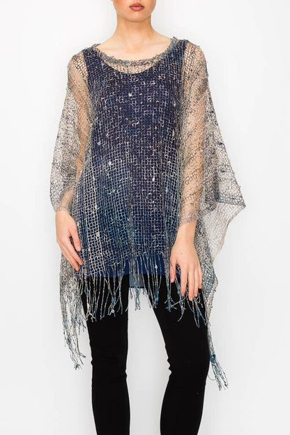 Origami Apparel fishnet poncho