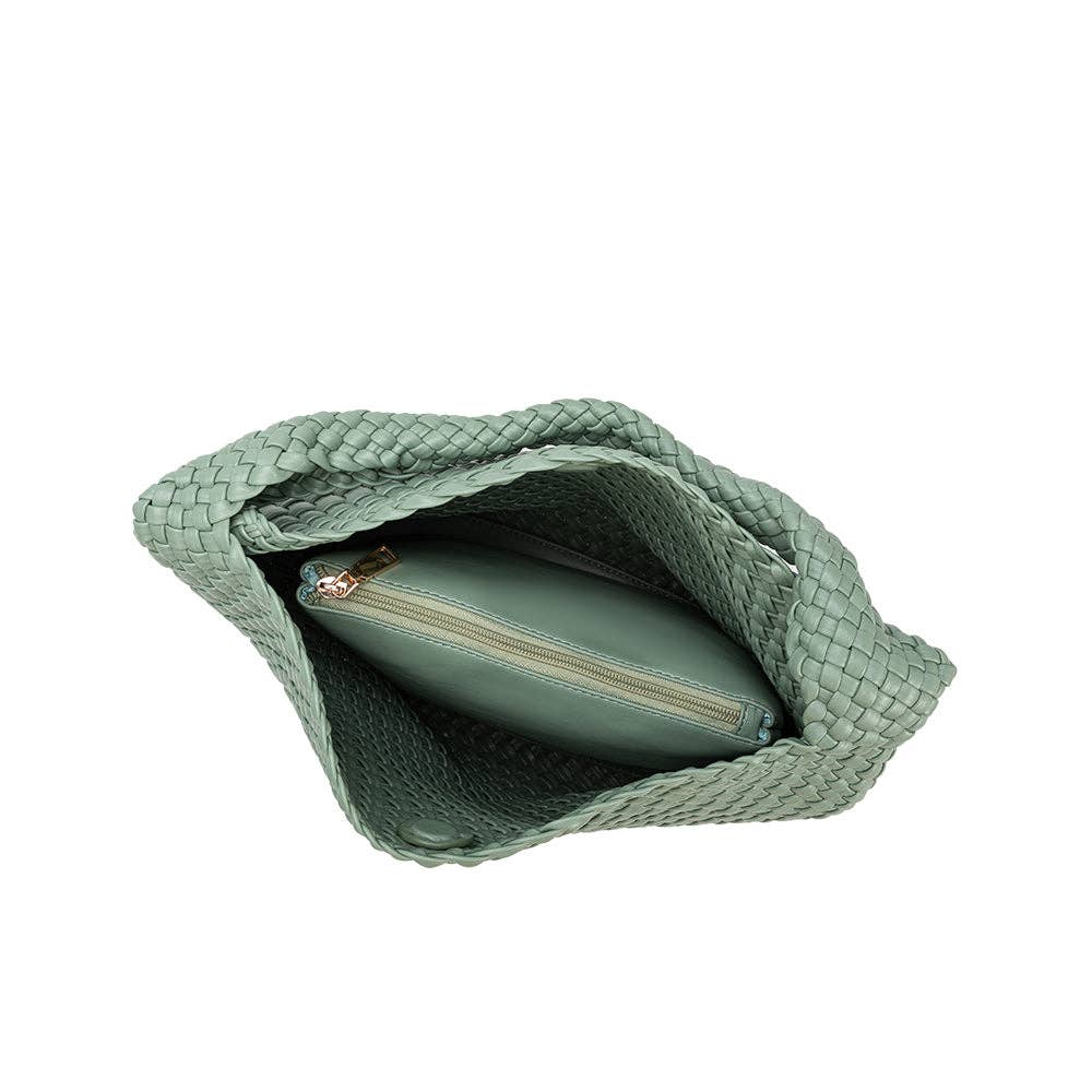 Melie Bianco - Johanna LT Teal Recycled Vegan Shoulder Bag