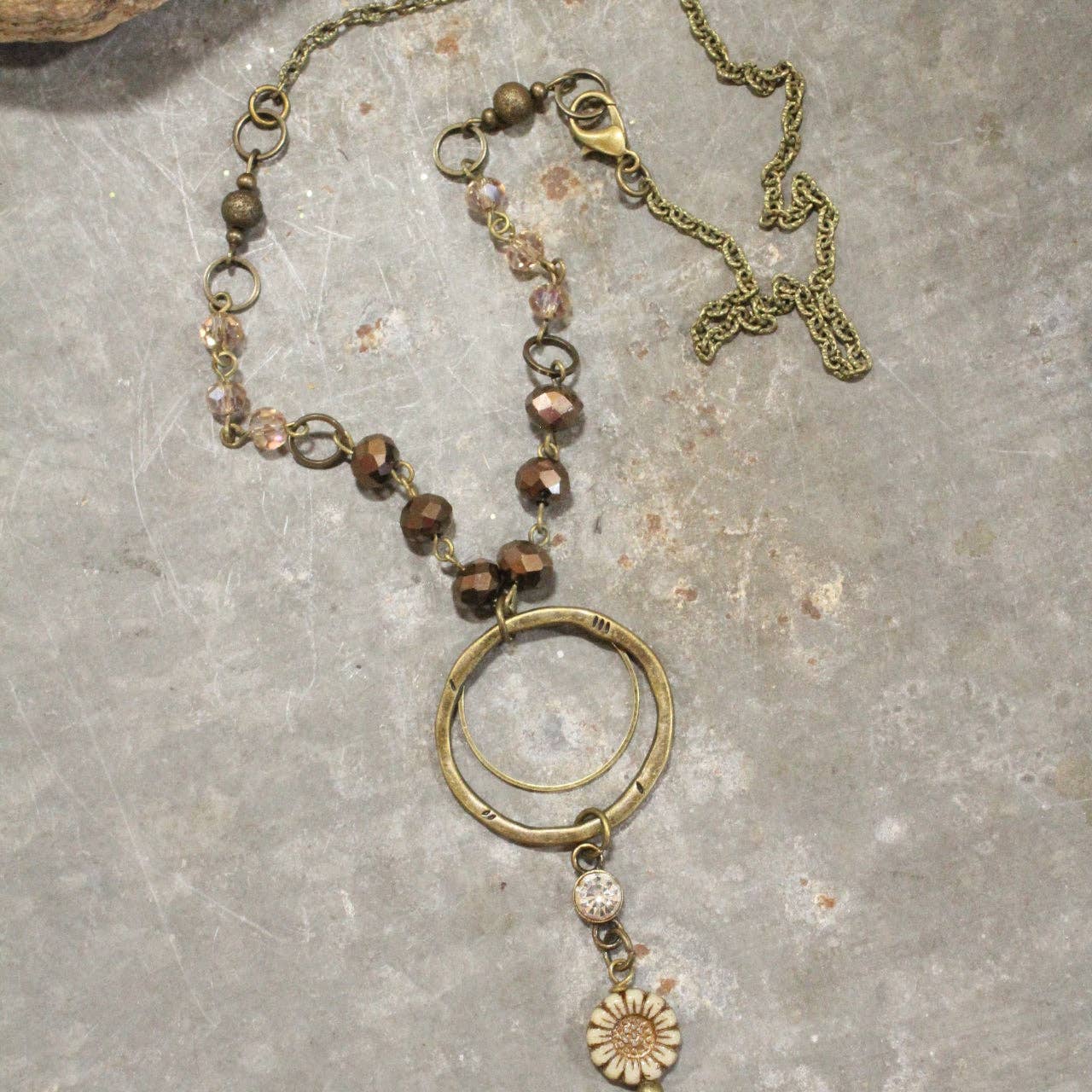 The Primitive Peddler, Inc. - Simply Charming Rich Brown Necklace