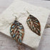 Treasure Wholesale - Bohemian Wood Leaf Earrings