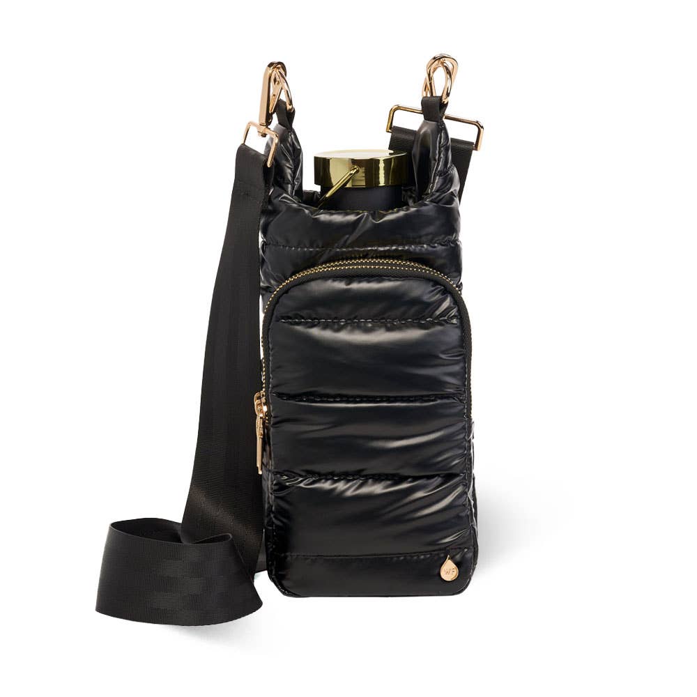 WanderFull - Black Shiny HydroBag® with Gold Hardware
