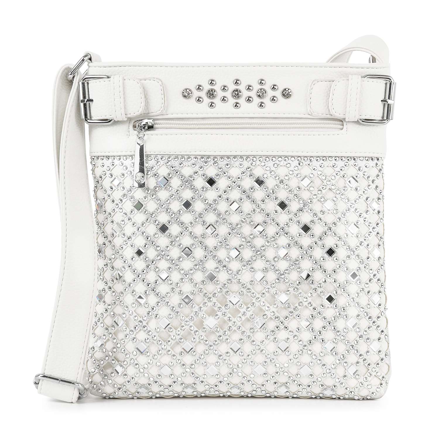 Handbag Express - Decorative Rhinestone Crossbody Sling