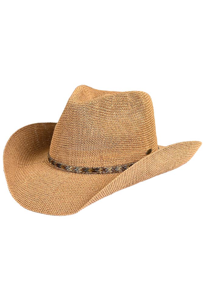Hana - C.C Rhinestone Trim Band Cowboy Hat