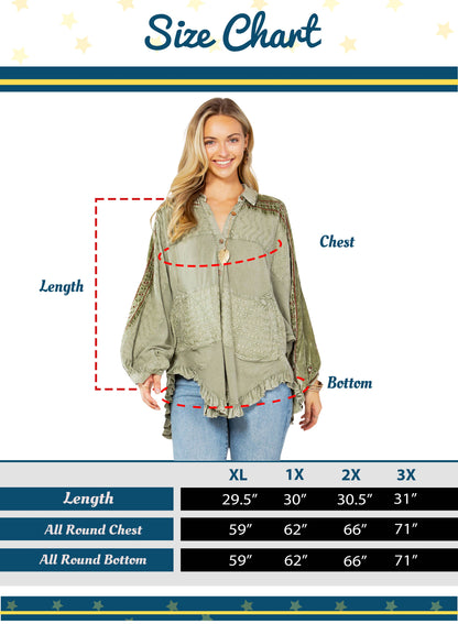 Young Threads - Bohemian Elegance: Stonewashed Rayon Top 