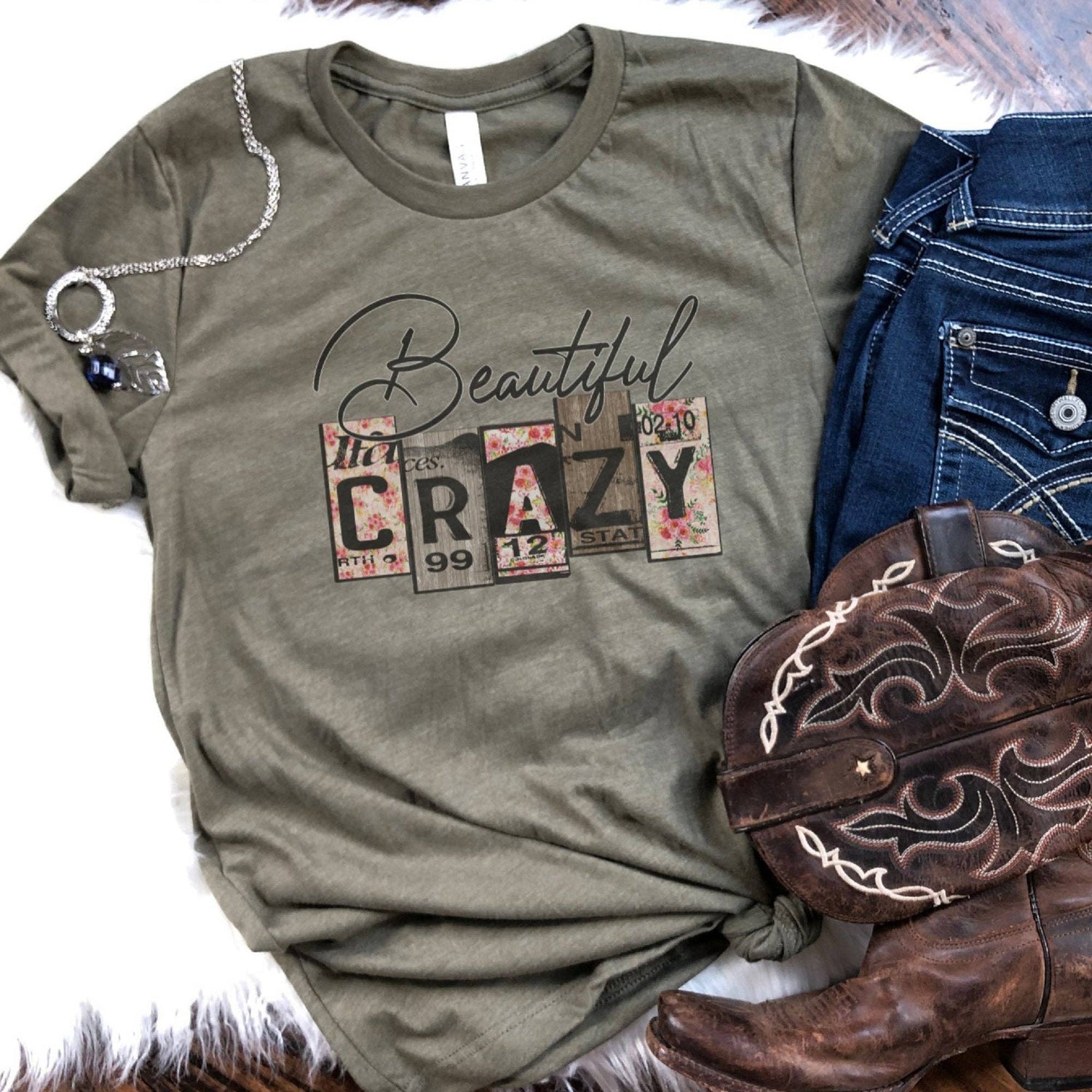 Trendznmore - Modern Graphic Apparel - Beautiful Crazy Country Western T-Shirt