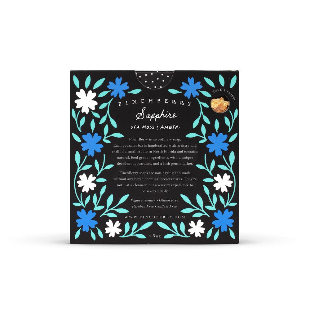FinchBerry - Sapphire Coastal Amber Scented Nourishing Boxed Soap