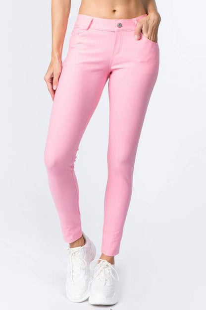 Yelete - Cotton-Blend 5-Pocket Skinny Jeggings
