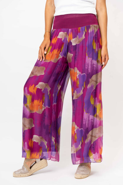 Look Mode Usa - Women printed Silk Pant