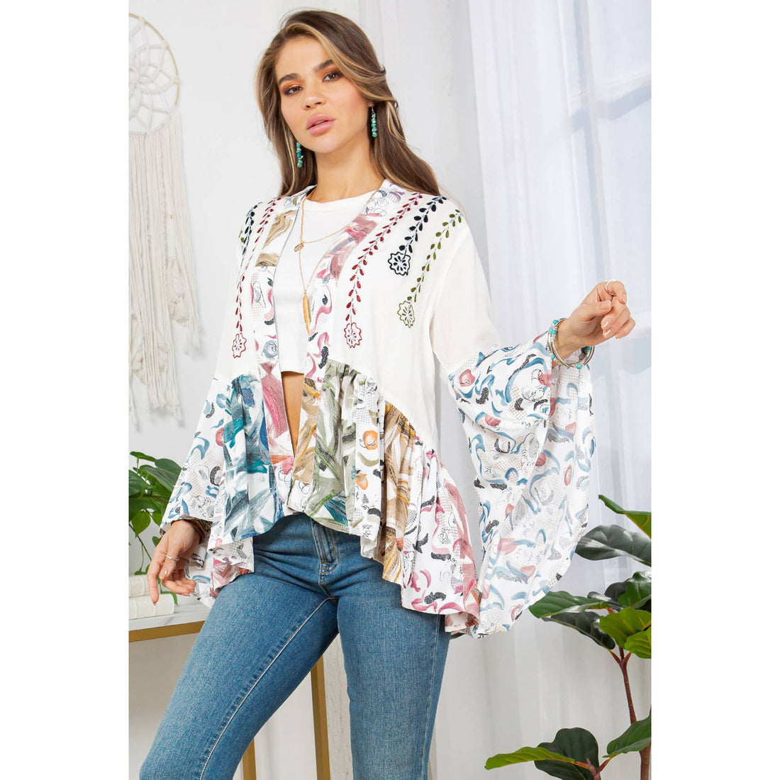  Denim &amp; Dreams: The Patchwork Kimono Shrug