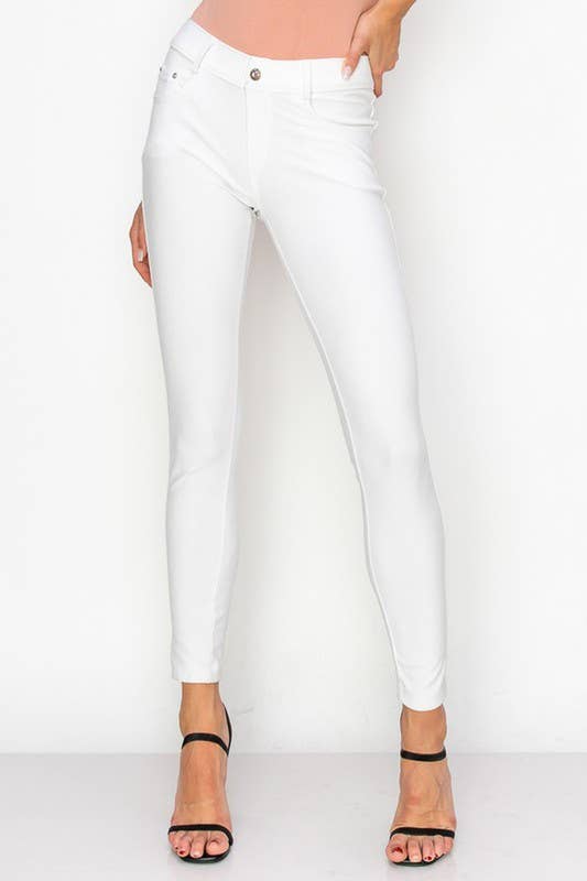 Yelete - Cotton-Blend 5-Pocket Skinny Jeggings