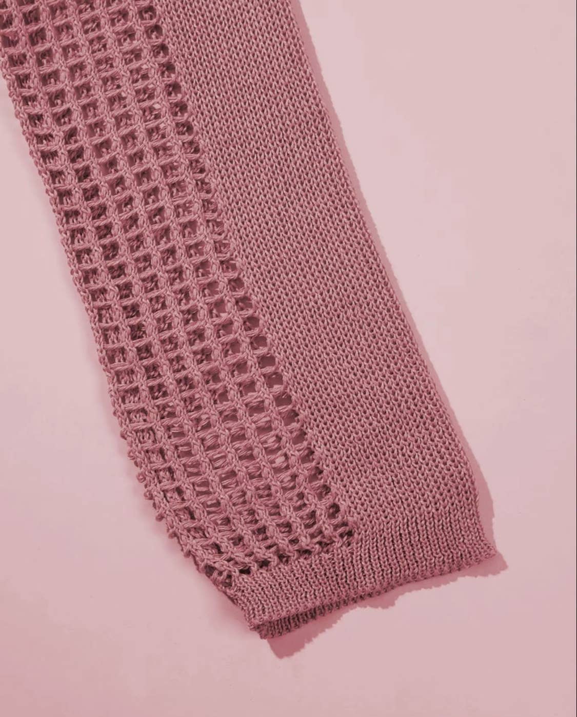 Serenity Collective - Hollow Out Knit Drop Sleeve Sweater