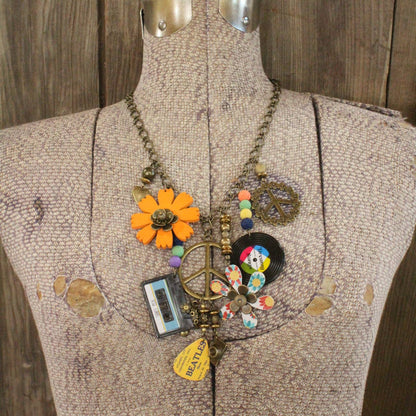 The Primitive Peddler, Inc. - Spin The Record Groovy Charm Necklace