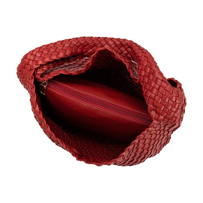 Melie Bianco - Johanna Red Large Recycled Vegan Shoulder Bag