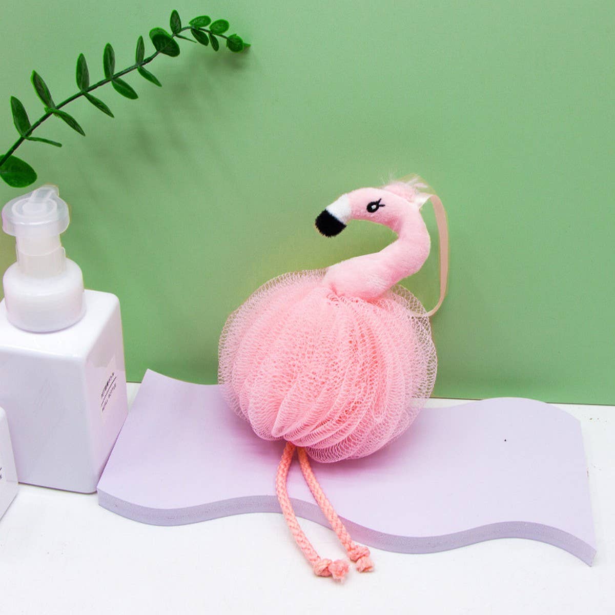 NINEXIS -CUTE FLAMINGO LOOFAH