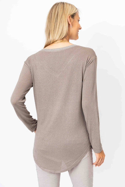 Look Mode Usa OUTLET - Shimmer Long Sleeve Shirt
