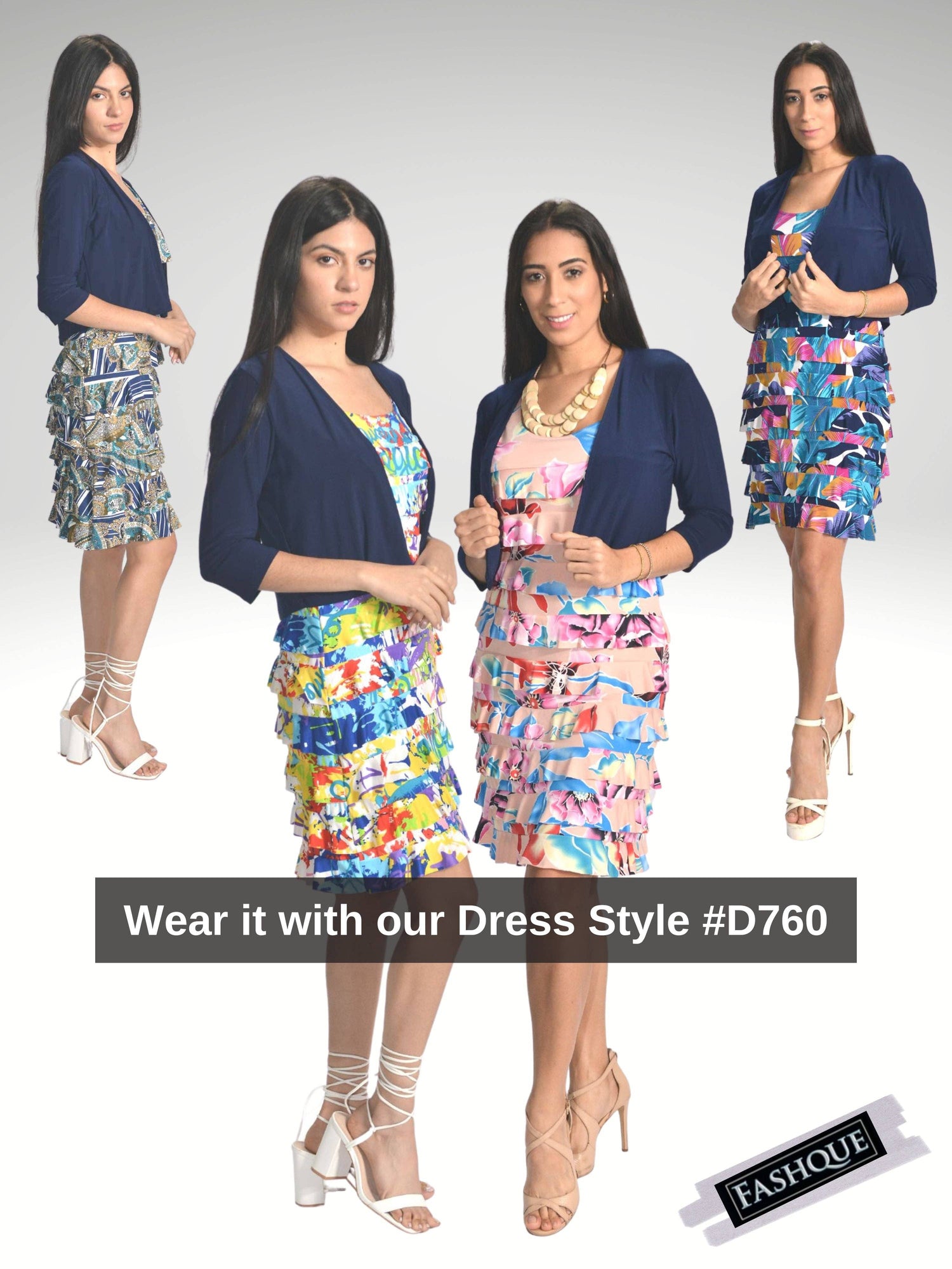 Fashque Designs - Bolero with 3/4 Sleeves - T360