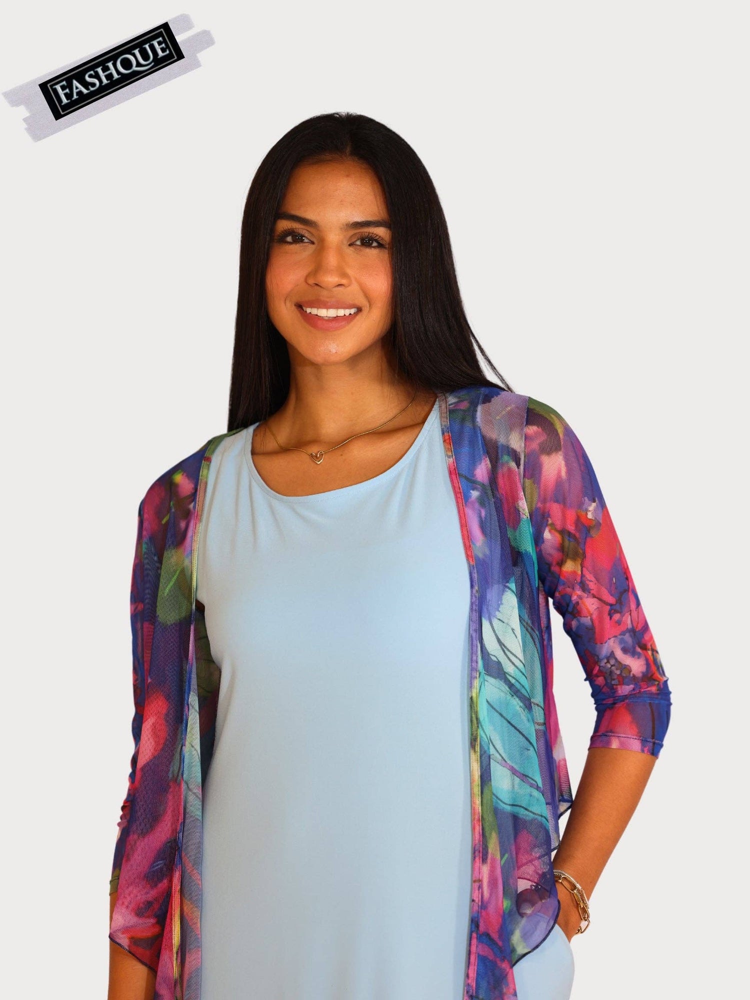 Fashque Designs - 3/4 SLEEVES TIE FRONT BOLERO - T2652