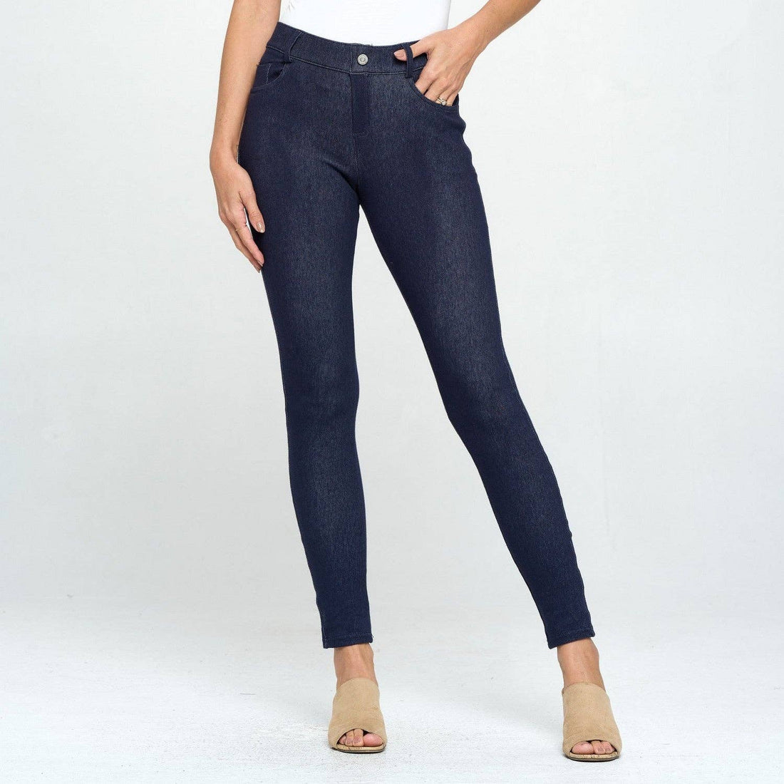 Accent Accessories - NAVY SOFT KNIT JEGGINGS