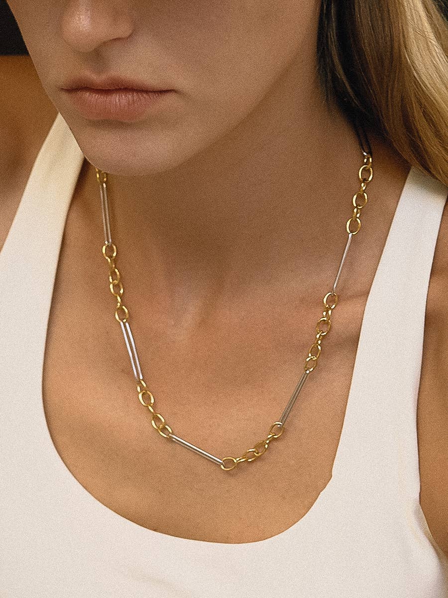 Flânerie by MAIQ - Norra 18K Gold Non-Tarnish Mixed Chain Necklace