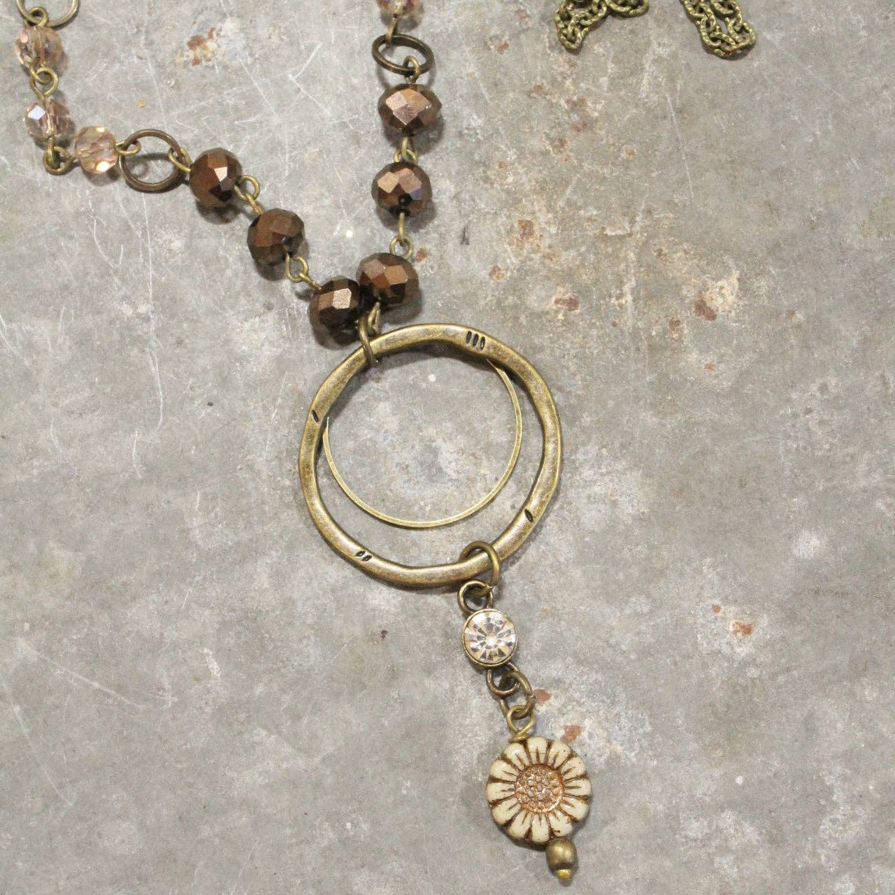The Primitive Peddler, Inc. - Simply Charming Rich Brown Necklace