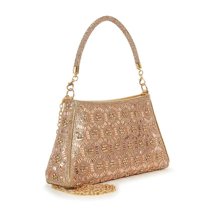 Handbag Express - Dazzling Rhinestone Pattern Hand Tote