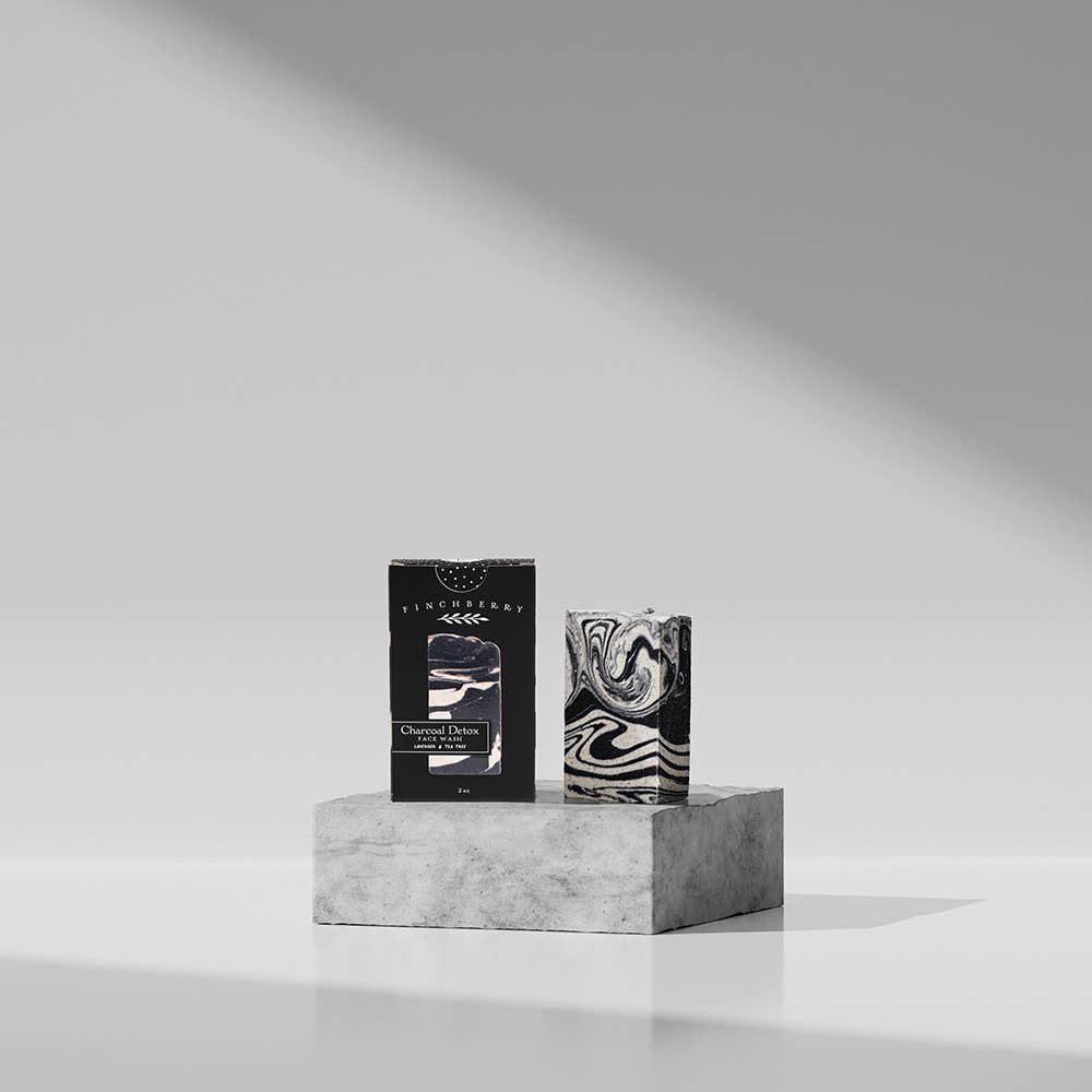 FinchBerry - Charcoal Detox Purifying Exfoliating  Facial Wash Bar