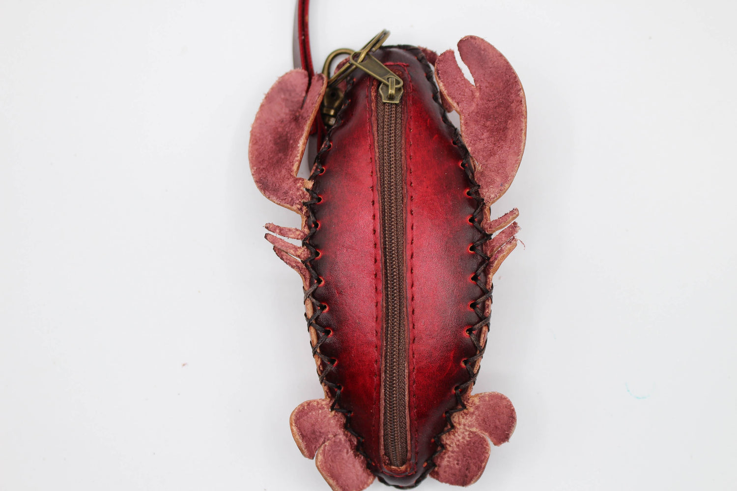 Sunflower Handmade leather inc - E616 Lobster Wristlet Handmade leather coin purse wallet