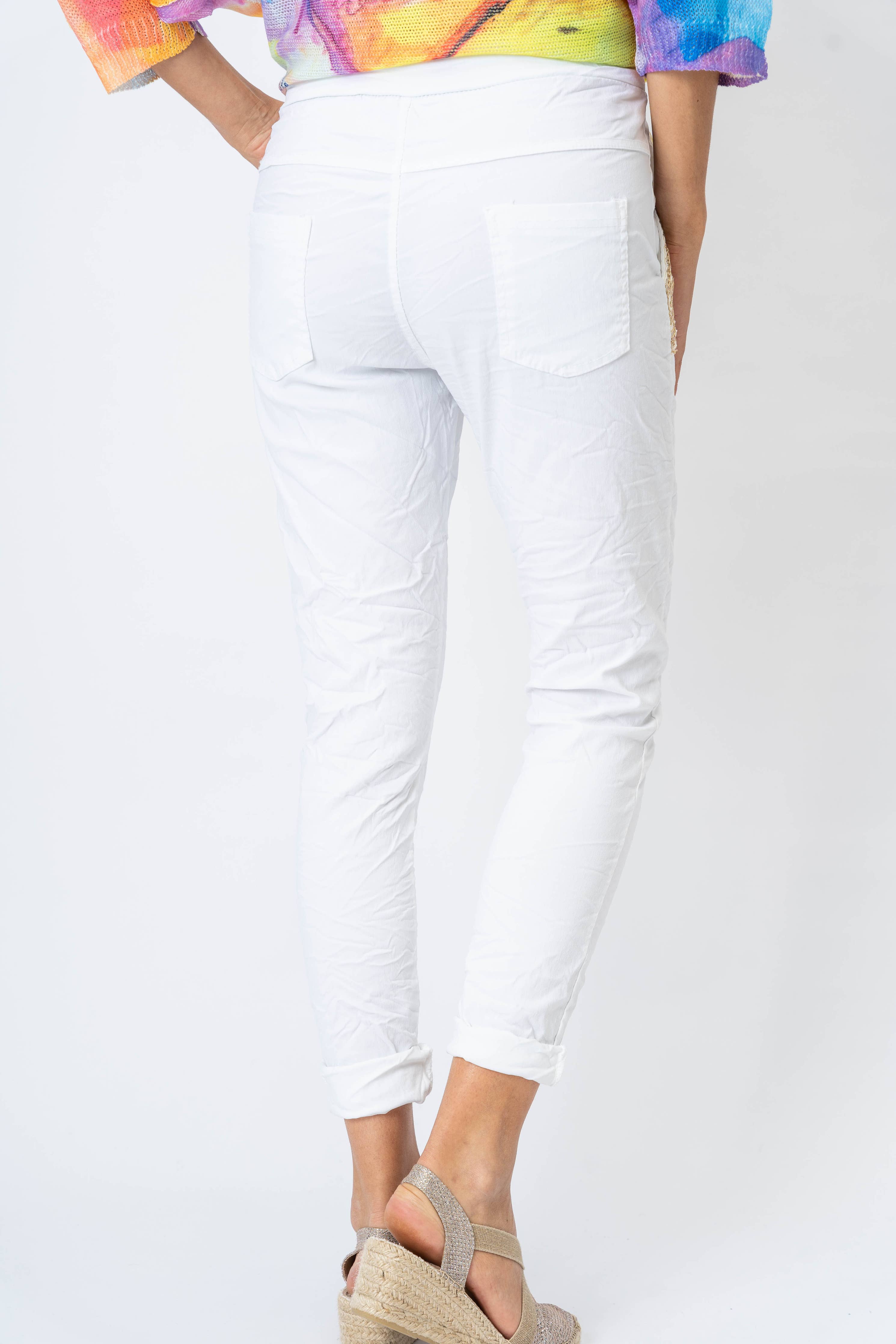 Look Mode Usa - Gold Sequin Embellished Pant