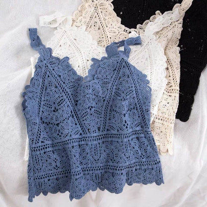Hope &amp; Sunshine - Boho Lace Crochet Halter Top