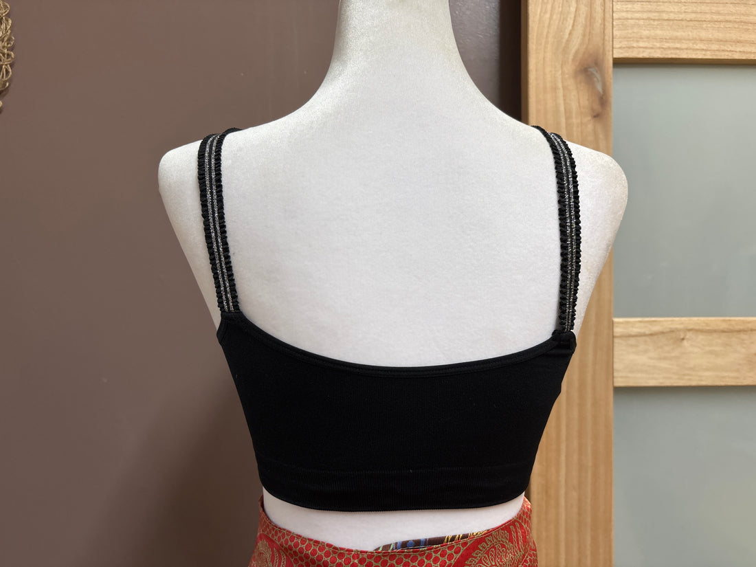 Strap-it’s- Black plunge with silver strap