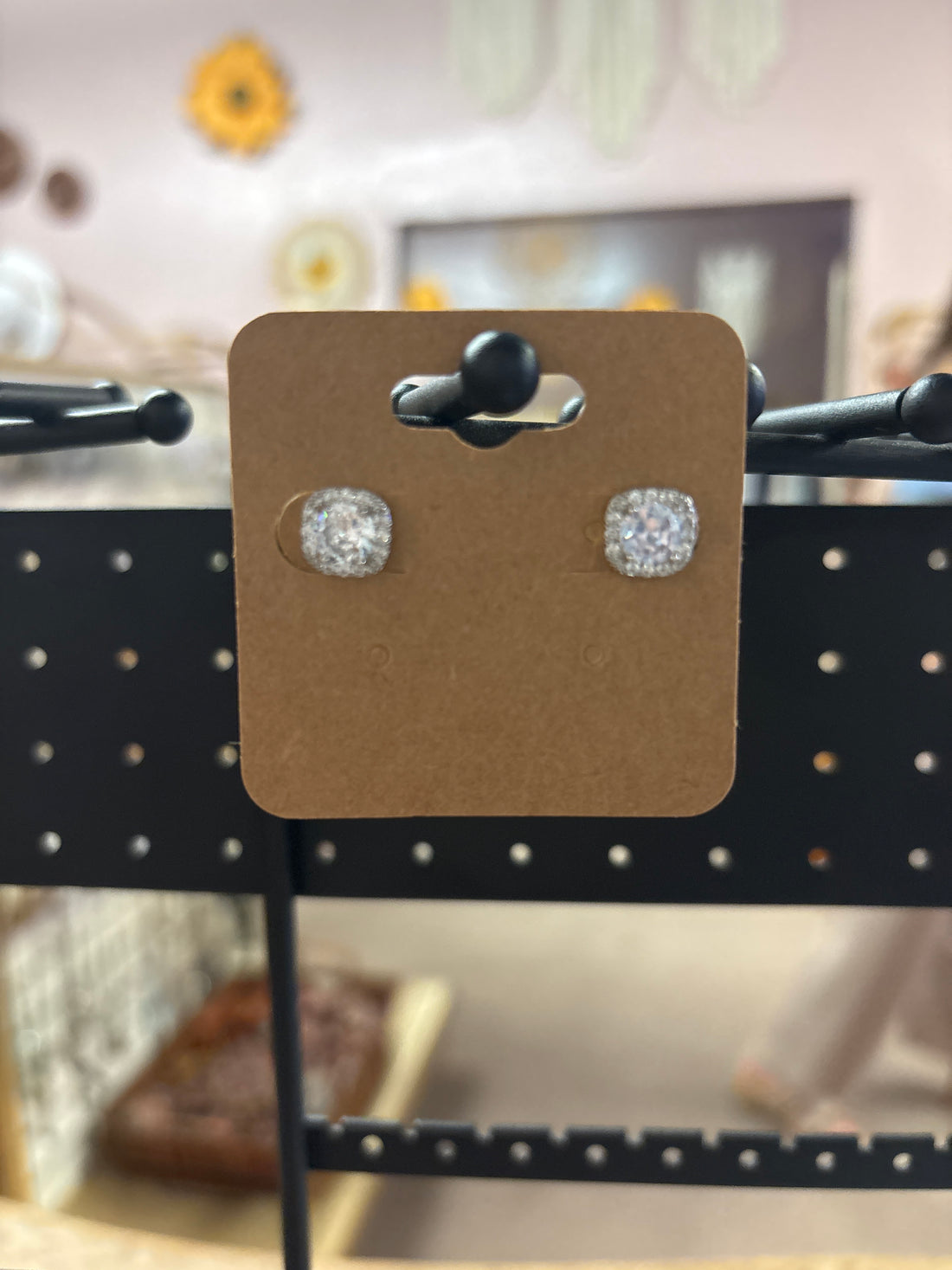 OhHeyBec--Clip on diamond stud earrings
