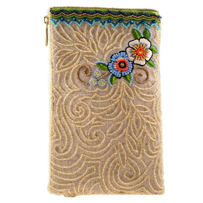 Mary Frances Accessories - Soaring Spirit Beaded Dragonfly and Floral Crossbody Bag