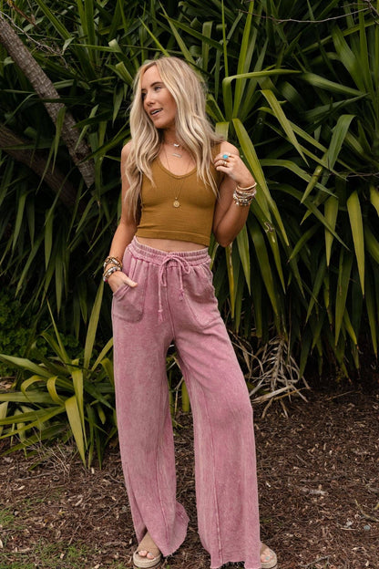 Three Bird Nest - Relaxing Robin Wide Leg Pant - New Mauve
