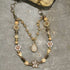 The Primitive Peddler, Inc. - CZECH Me Out Elite Beige & Natural Layered Necklace