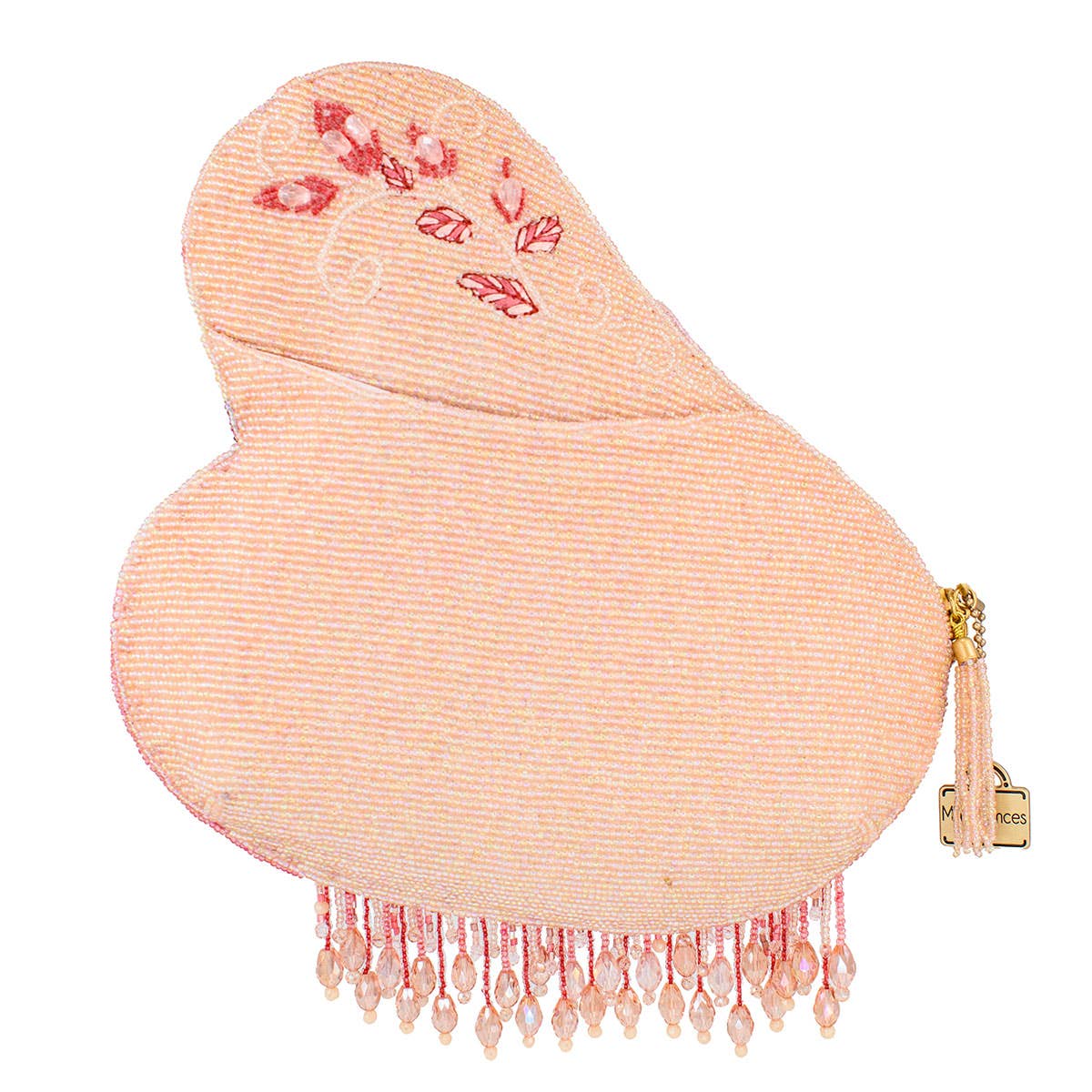 Mary Frances Accessories - A Leg to Stand On Pink Flamingo Beaded Crossbody Handbag