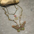 The Primitive Peddler, Inc. - Fly High Butterfly Bling Blushing Layered Necklace
