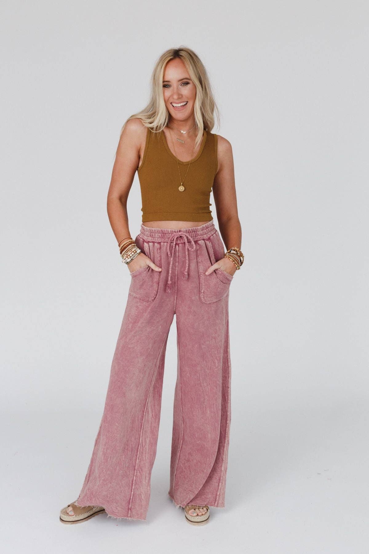 Three Bird Nest - Relaxing Robin Wide Leg Pant - New Mauve