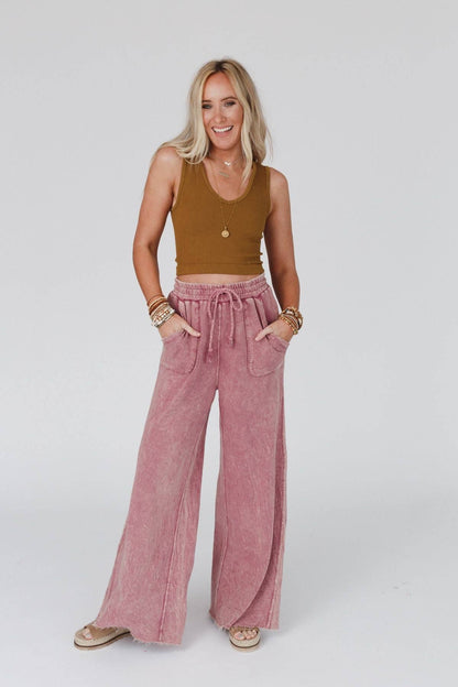 Three Bird Nest - Relaxing Robin Wide Leg Pant - New Mauve