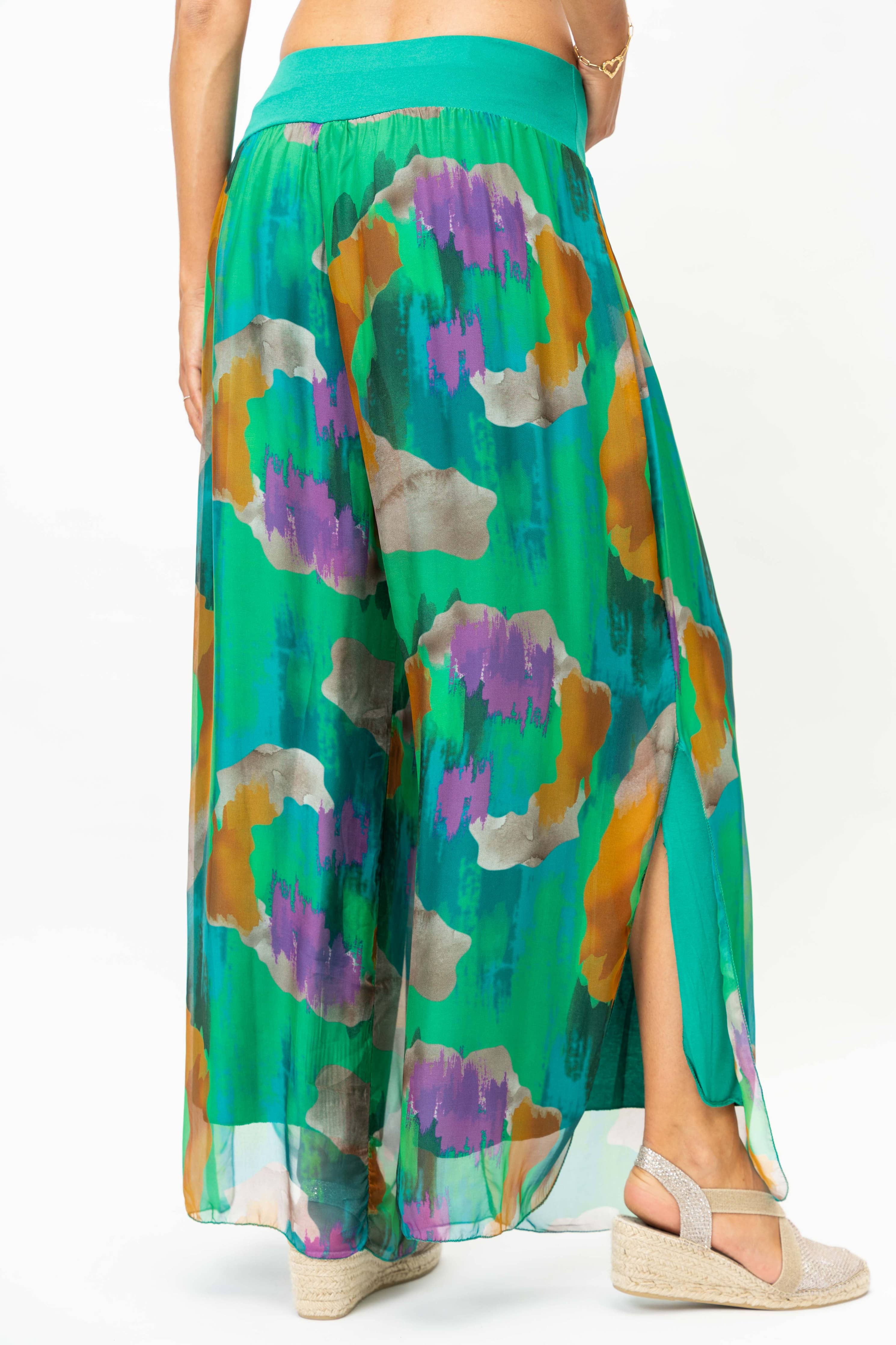 Look Mode Usa - Women printed Silk Pant