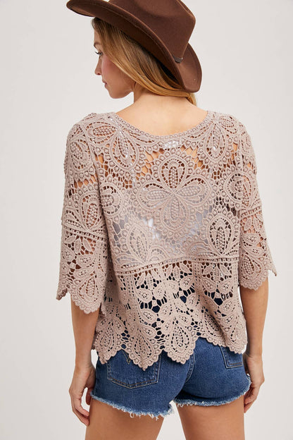 Bluivy - CROCHET LACE TOP
