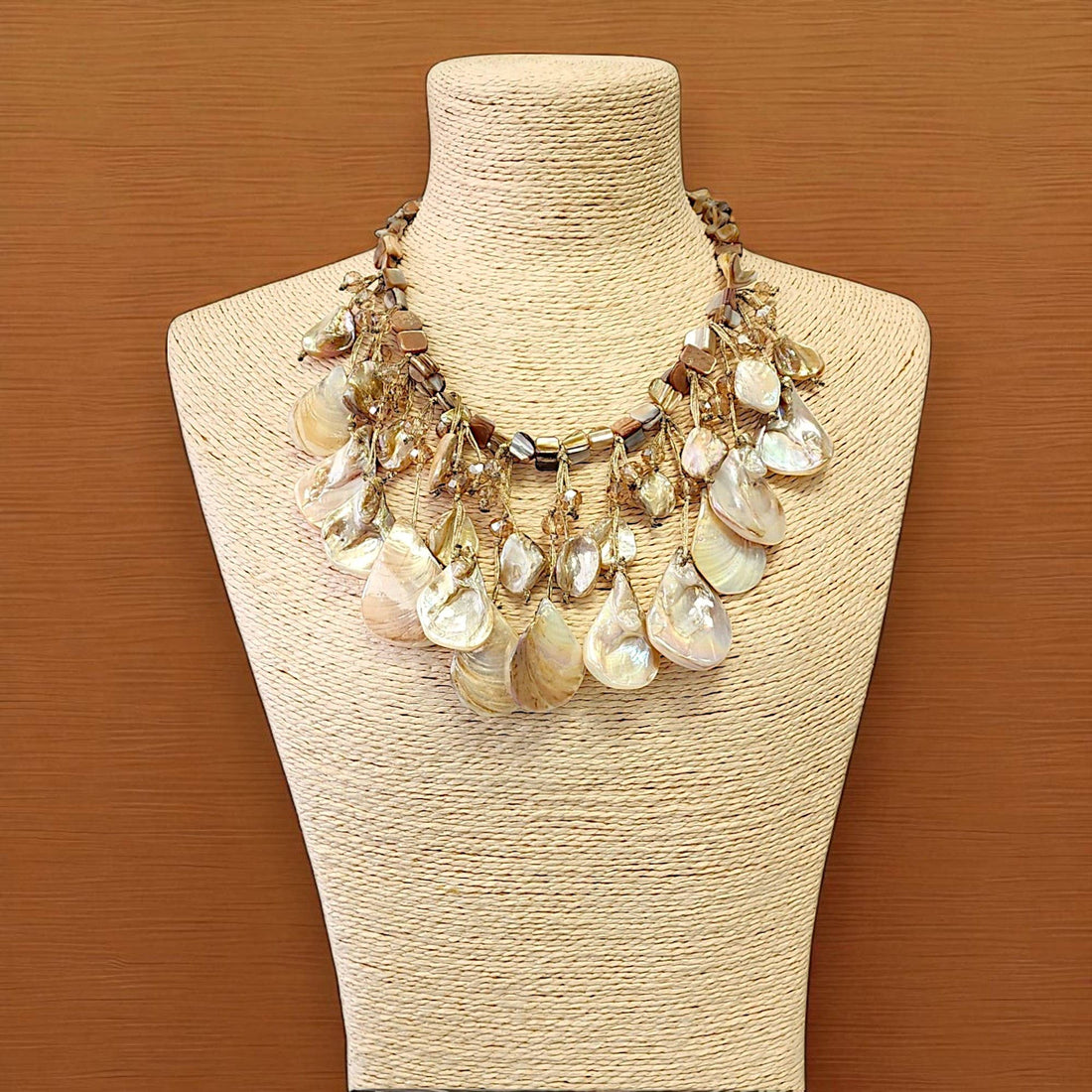 Bijoux Envie Statement Jewelry - Layered Seashell Statement Necklace | Coastal Jewelry | Boho