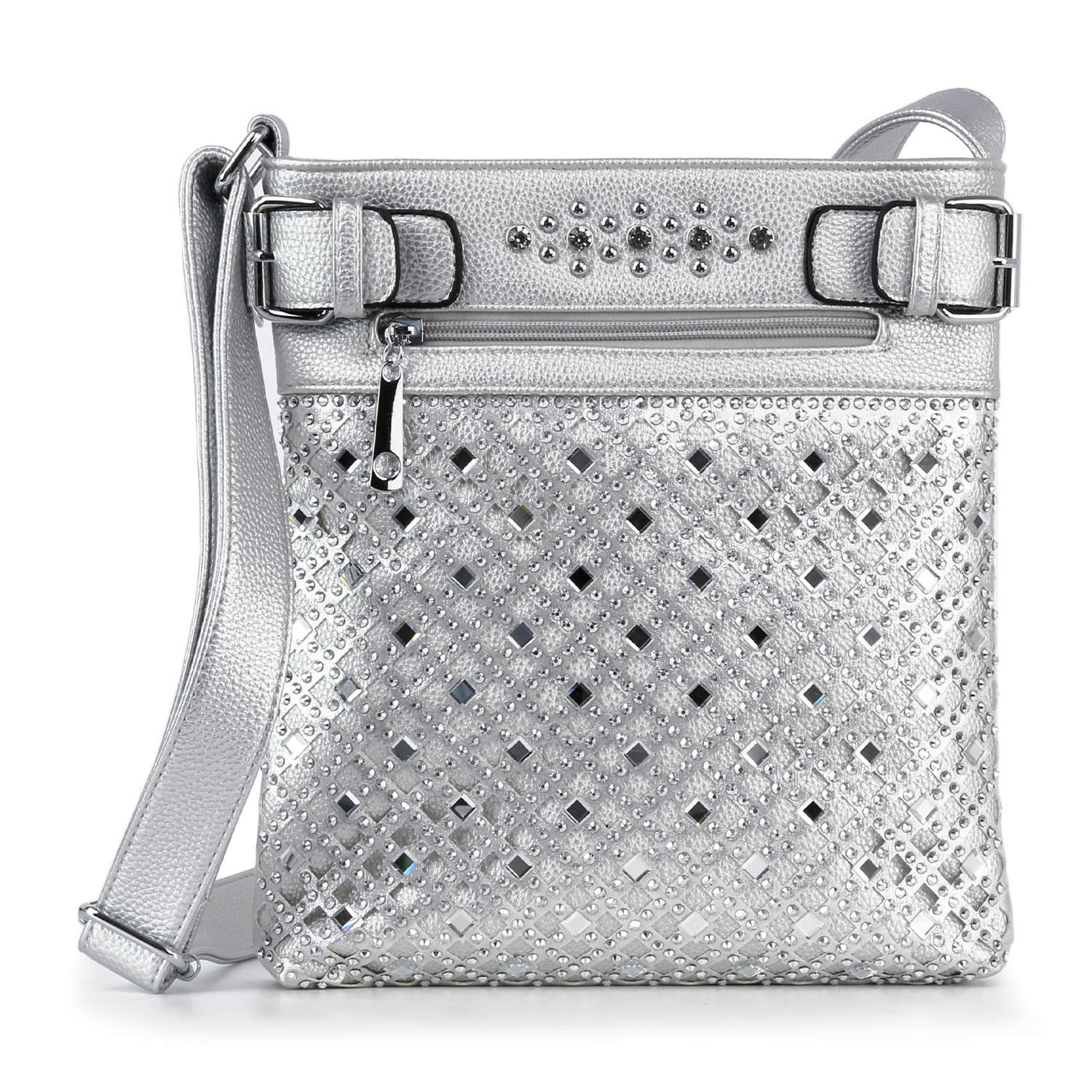 Handbag Express - Decorative Rhinestone Crossbody Sling