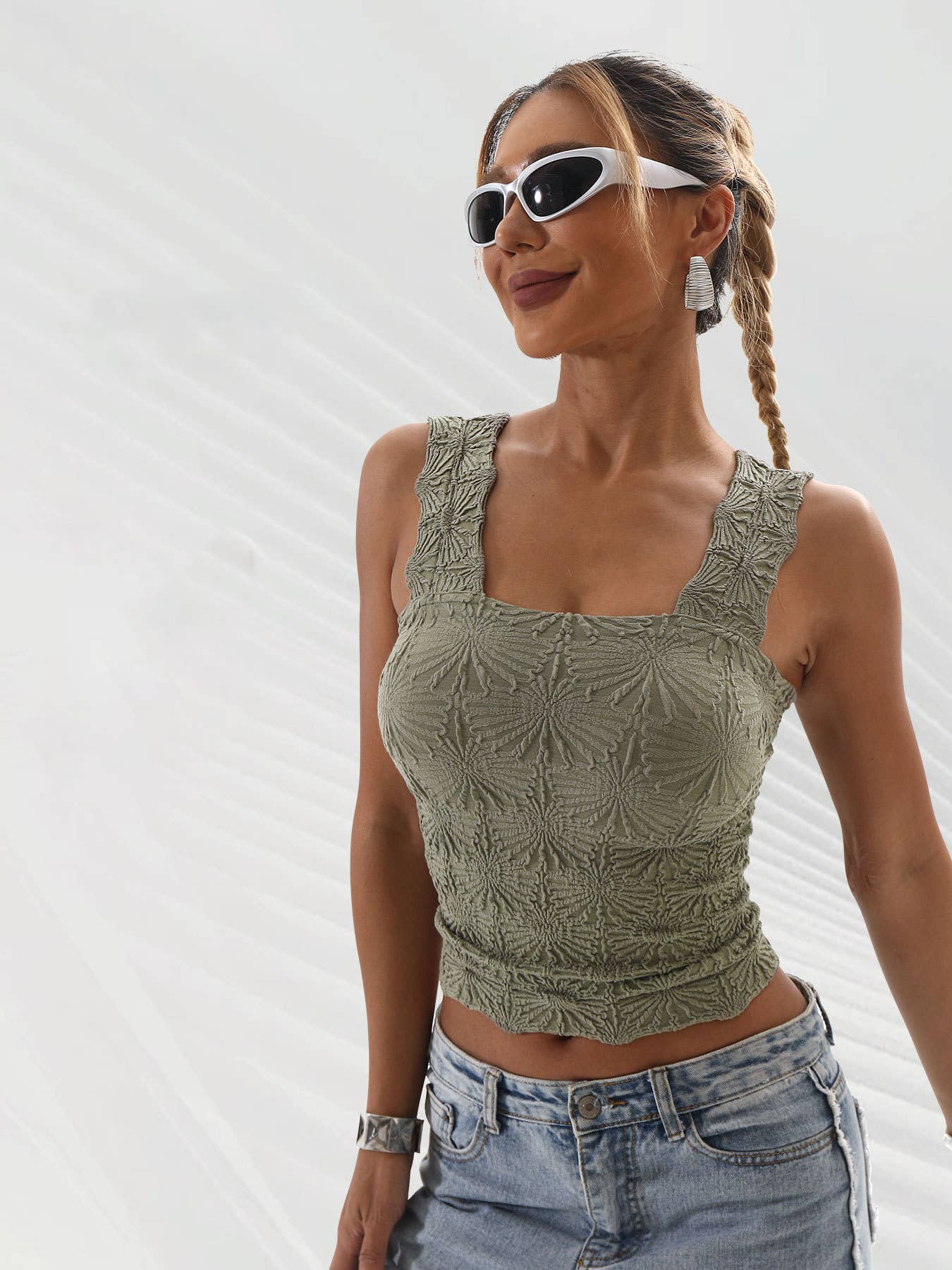 Hope &amp; Sunshine - Jacquard Knit Tank Top